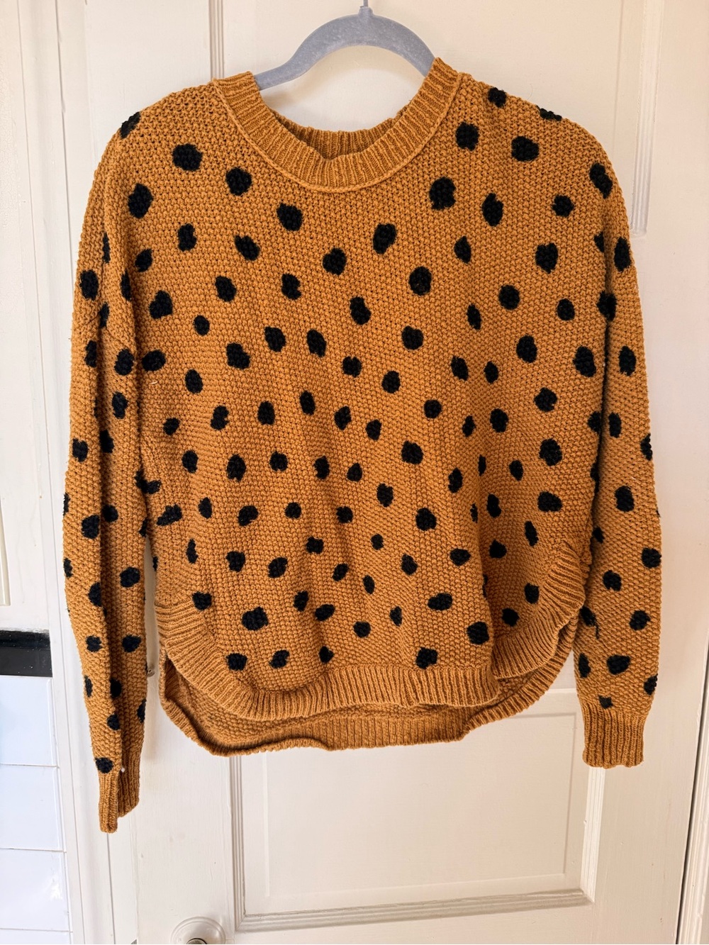 Madewell Mustard Polka Dot Women's Sweater